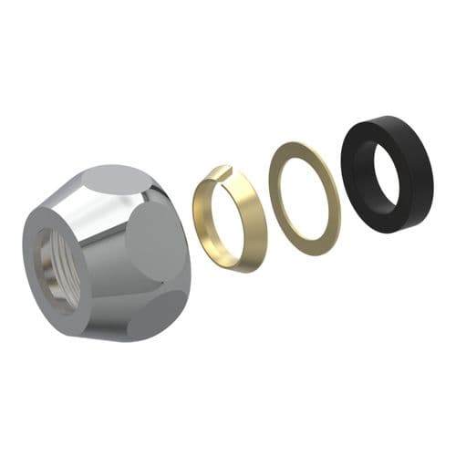 Geberit 3/8" Brass Nut and Washer Set 294.833.21.1
