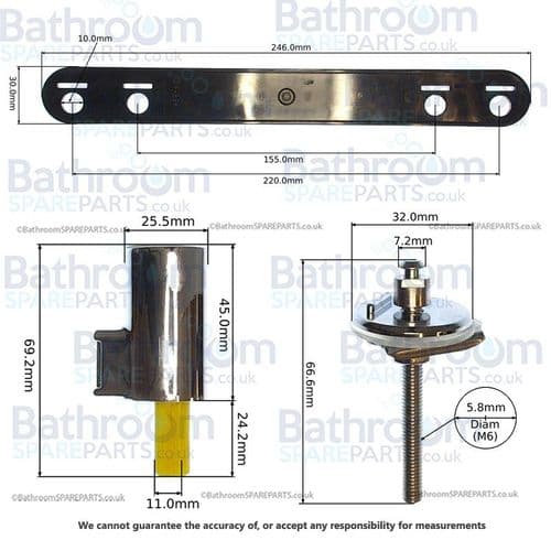 Geberit Acanto Toilet Seat Hinges 598075000
