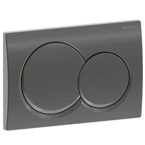 Geberit Alpha 01 Black Chrome Dual Flush Plate 115.035.QC.1