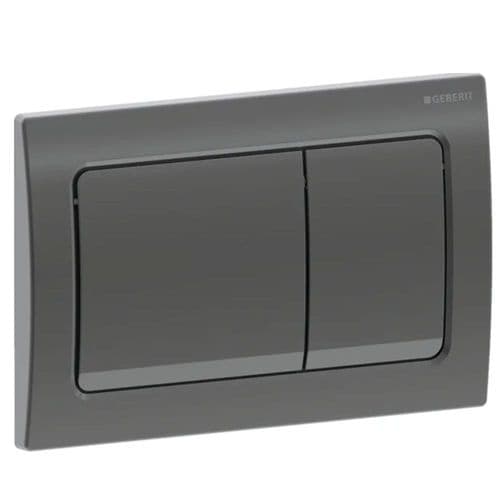 Geberit Alpha 01 Black Chrome Dual Flush Plate 115.055.QC.1