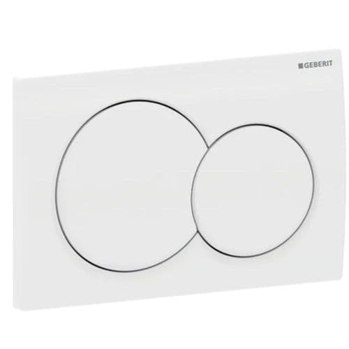 Geberit Alpha 01 Glossy White Dual Flush Plate 115.035.11.1
