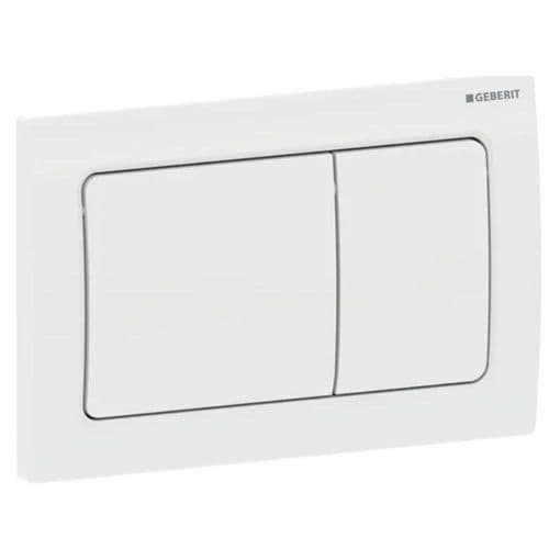 Geberit Alpha 01 Glossy White Dual Flush Plate 115.055.11.1