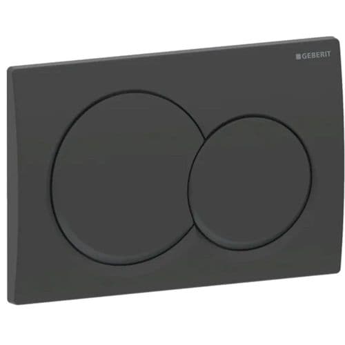 Geberit Alpha 01 Matt Black Dual Flush Plate 115.035.14.1