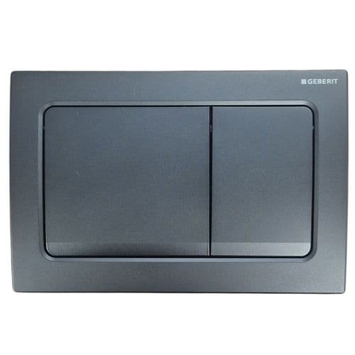 Geberit Alpha 01 Matt Black Dual Flush Plate 115.055.14.1