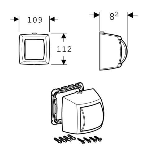 Geberit Alpine White Single Flush Push Button 240.570.11.1