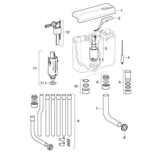 Geberit AP112 Alpine White Actuation Button 238.064.11.1