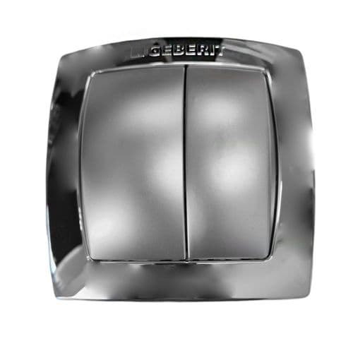 Geberit Bright/Matt Chrome Dual Flush Hand Operated Actuator 240.572.KA.1
