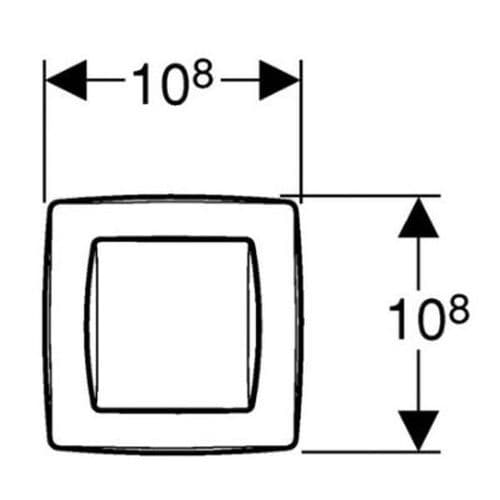 Geberit Bright/Matt Chrome Single Flush Push Button 240.571.KA.1