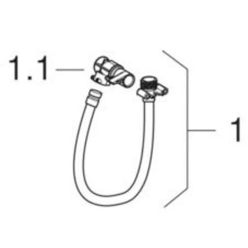 Geberit Complete Hose for Function Box, For Washbasin Taps Piave and Brentha 243.673.00.1