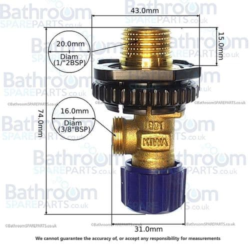 Geberit Concealed Cistern Angled Stop Valve 240.269.00.1