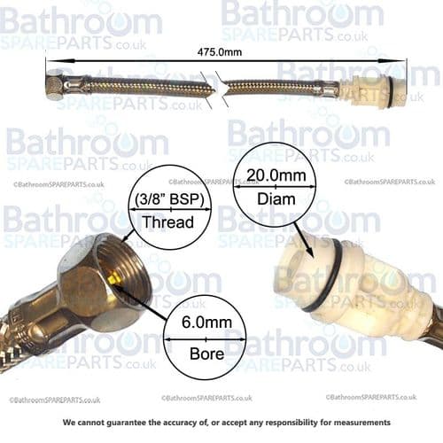Geberit Connection Hose with Union Nut 240.138.00.1