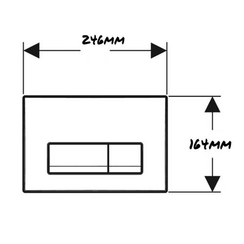 Geberit Delta 50 Flush Plate For Dual Flush White Alpine 115.105.11.5