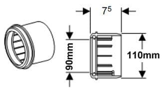 Geberit Duofix HDPE Adaptor Socket 367.928.16.1