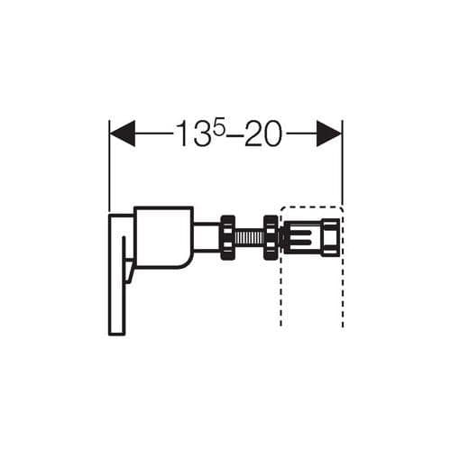 Geberit  Duofix set of wall anchorings for single installation 111.815.00.1