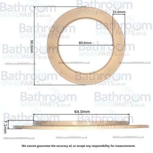 Geberit Flush Valve  Rigid  Base Washer 290.290.001