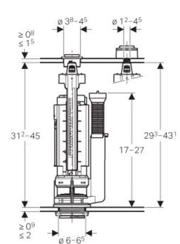 Geberit Flush Valve Type 280 With Button 272.325.00.1
