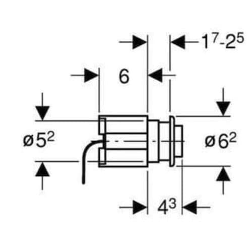 Geberit Furniture Chrome Single Flush Actuator 241.199.21.1