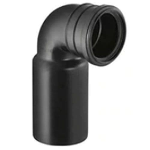 Geberit HDPE Connection Bend 90° With Lip Seal Extended For Wall-Hung WC 241.899.00.1