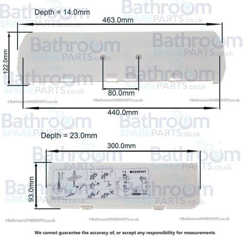 Geberit Low Height Cistern Cover Plate 241.414.00.1