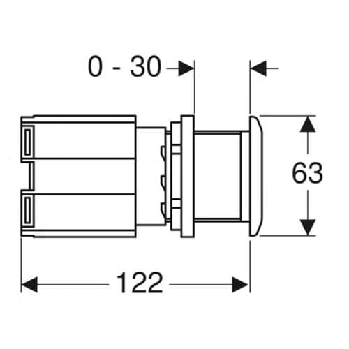 Geberit Metal Flush Button With Actuator 115.947.21.1