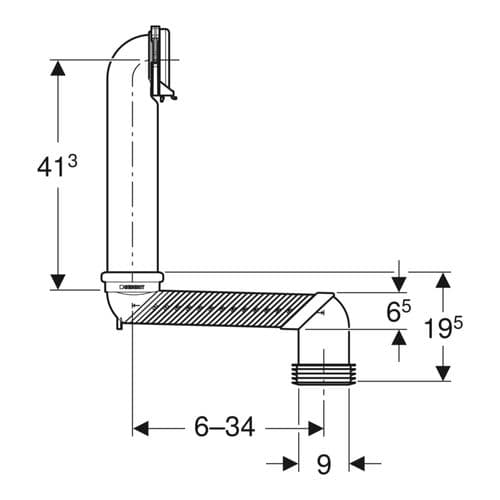 Geberit Monolith S Bend for Wall WC 131.088.29.1