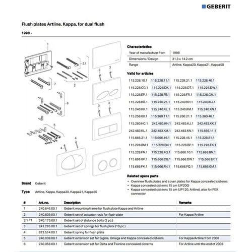 Geberit Mounting Frame 240.646.00.1