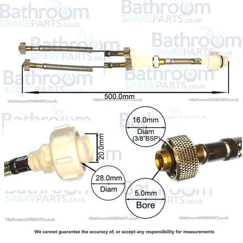 Geberit Omega 12 Braided Hose 242.958.00.1