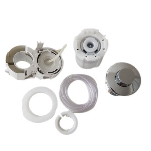 Geberit Palm Push WC Flush Control Chrome Pneumatic Single Flush With Actuator Metal 115.949.21.1