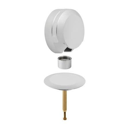 Geberit Ready-to-fit set bathtub drain with filler, with turn handle actuation Chrome 150.425.21.1