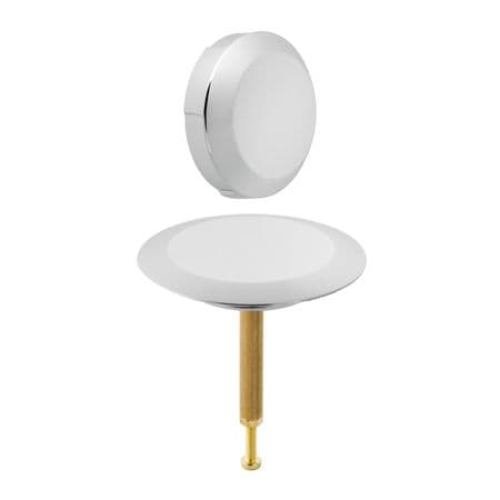 Geberit Ready-to-fit set for bathtub drain with turn handle actuation Gloss Chrome 150.221.21.1