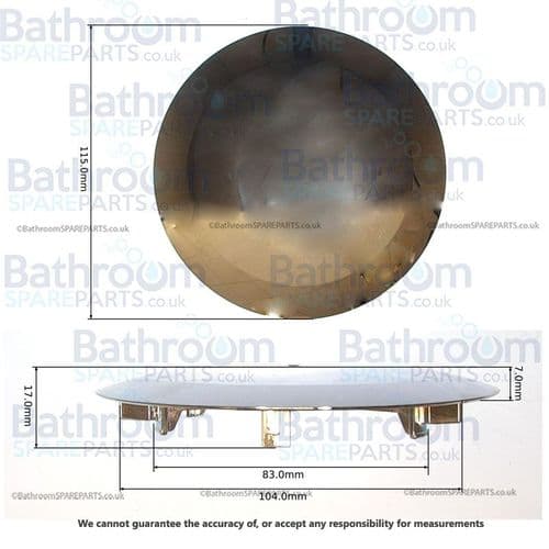 Geberit Ready-To-Fit Set for Bathtub Drains D90 Gloss Chrome 243.359.21.1