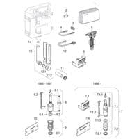 Geberit Twinline UP130 12cm concealed cistern 110.800.00.1 Spare Parts
