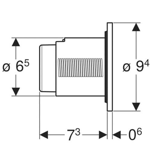 Geberit Type 01 Alpine White Single Flush Plate Actuator 116.040.11.1