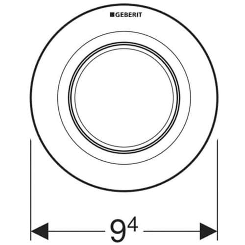 Geberit Type 01 Chrome Single Flush Plate Actuator 116.040.21.1