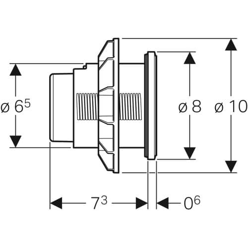 Geberit Type 10 Black Pneumatic Flush Button 116.057.KM.1