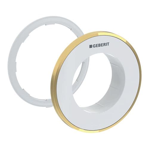 Geberit Type 10 White/Gold Concealed Actuator Collar 242.963.KK.1