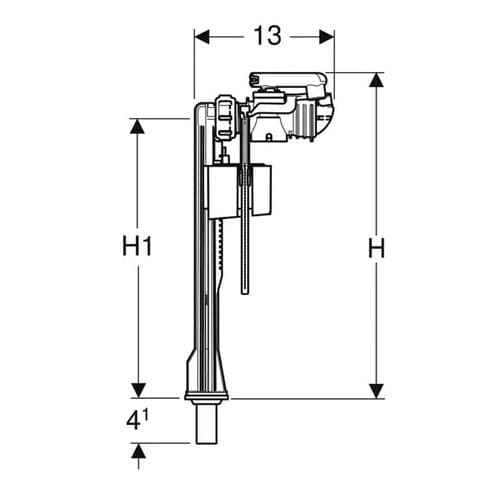 Geberit Type 380AG Fill Valve 305mm 281.221.00.1