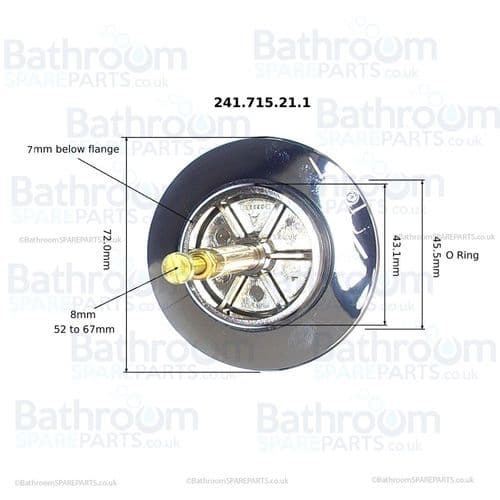 Geberit Waste Plug For Bathtub Drain Gloss Chrome 241.715.21.1