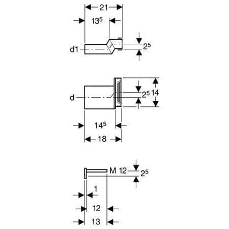 Geberit Wc Collar Set Eccentric with Fasting set Connector Set 405.116.00.1