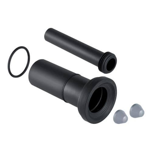 Geberit WC Collar Set Extended Black & Matt Chrome 90mm 152.438.46.1