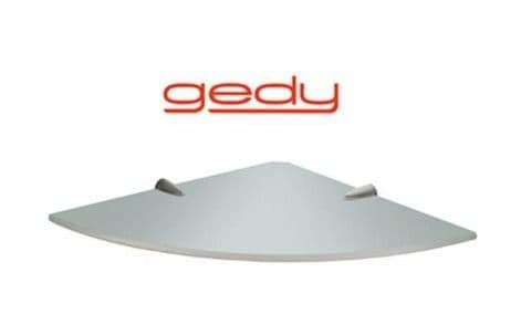 Gedy Artemis Corner Semi-Frosted Glass Shelf Chrome 2119/24-00