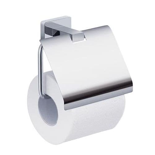 Gedy Atena Toilet Roll Holder With Flap Chrome 4425-13
