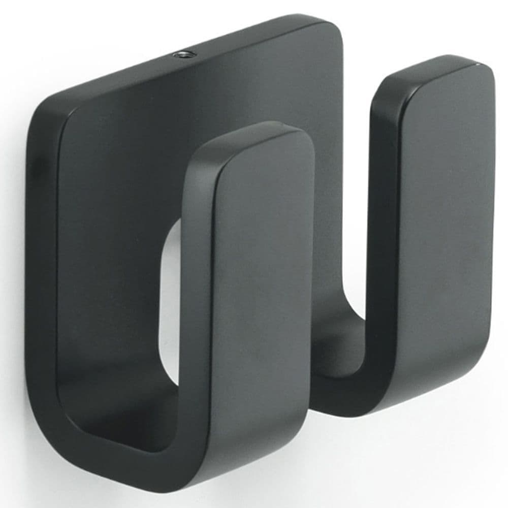 Gedy Outline Double Robe Hook Black 3228-14