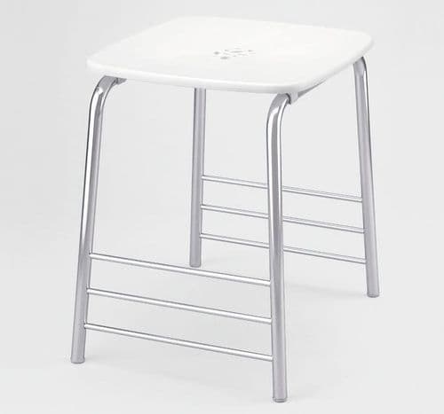 Gedy Prima Classe Stool White/Chrome 6072-23