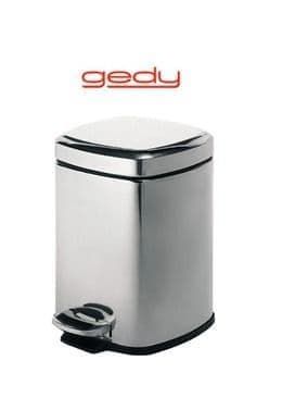 Gedy Square Pedal Bin 5 Litre Polished 2309-13