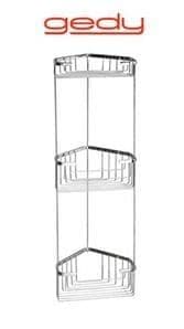 Gedy Triple Corner Basket Chrome 2484-13