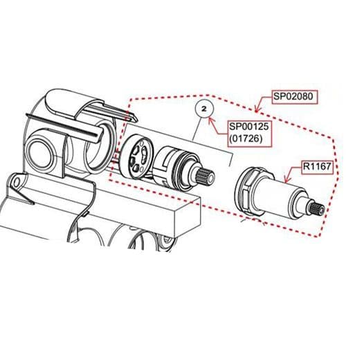 Gessi Diverter Cartridge SP02080