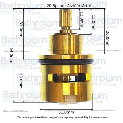 Gessi Emporio 3 Way Diverter Cartridge SP01794#031