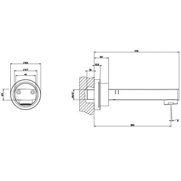 Gessi Trasparenze Wall Mounted Spout 34305 Tap Spares