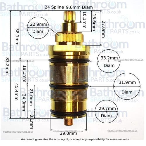 Gessi Via Thermostatic Cartridge SP00115#031